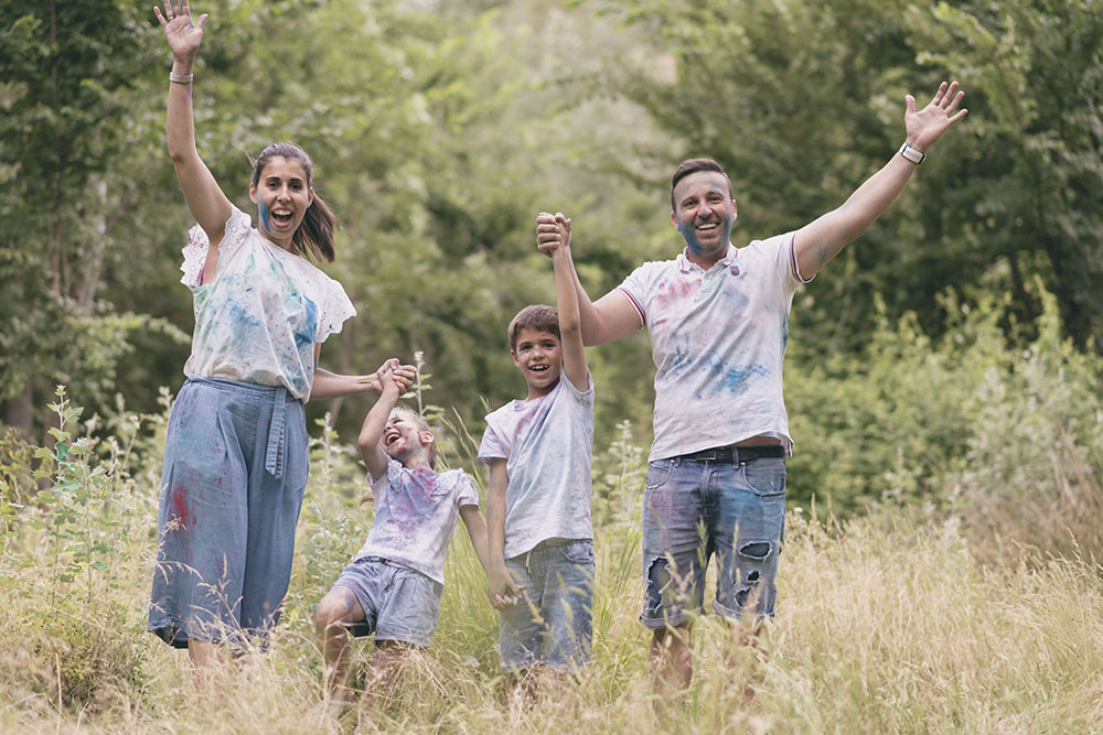 Sesión fotos de familia en la Casa de Campo de Madrid