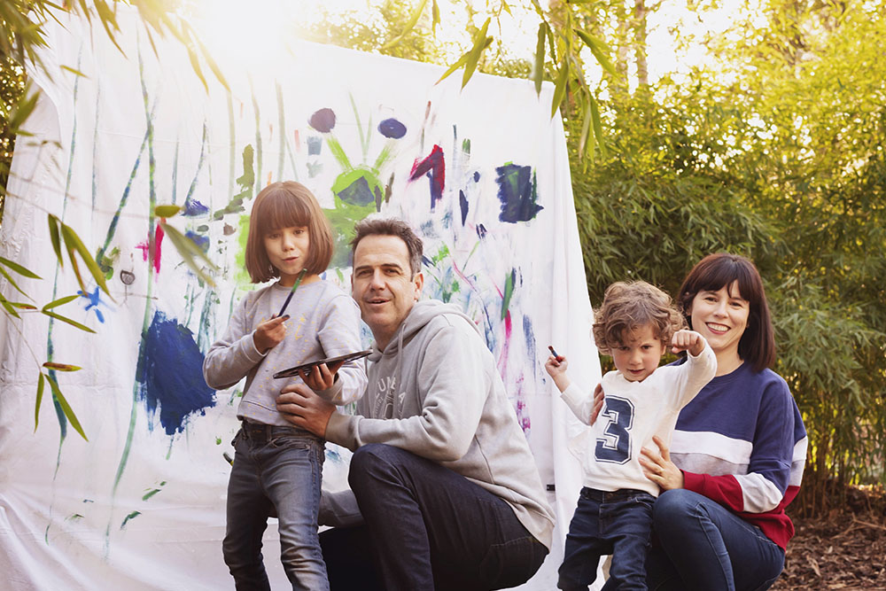 fotografía natural de familias con niños en Madrid
