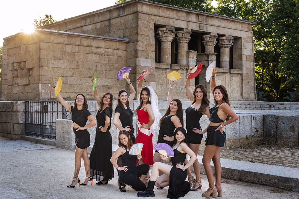 Sesiones de fotos para despedida de soltera en Madrid.