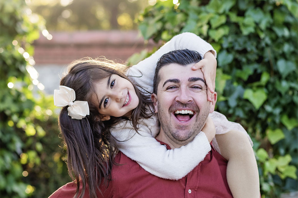 Sesión de fotos padre e hija en exteriores de Madrid